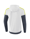 Squad Track Top Jacket with hood white/slate grey/bio lime