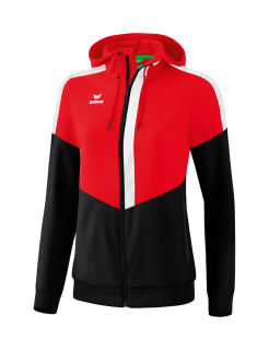 Squad Track Top Jacket with hood red/black/white