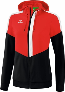 Track Top Jacket with Hood SQUAD Woman red/black/white 44