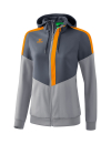 Squad Track Top Jacket with hood slate grey/monument grey/new orange
