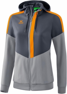 Track Top Jacket with Hood SQUAD Woman slate grey/monument grey/new orange 42