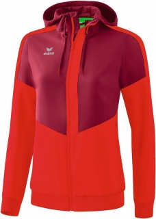 Track Top Jacket with Hood SQUAD Woman bordeaux/red 38