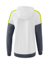 Squad Track Top Jacket with hood white/slate grey/bio lime