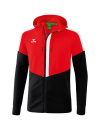 Squad Training Jacket with hood red/black/white