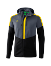 Squad Training Jacket with hood slate grey/black/yellow