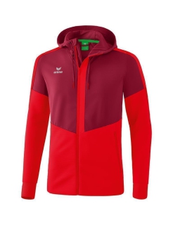 Squad Training Jacket with hood bordeaux/red
