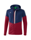 Squad Training Jacket with hood new navy/bordeaux/silver...