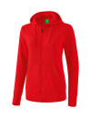 Hooded sweat jacket red