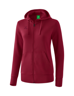 Hooded sweat jacket bordeaux