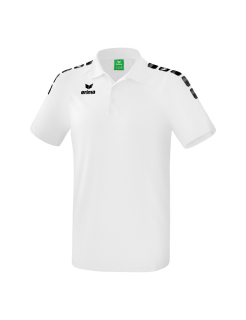 Essential 5-C Poloshirt weiß/schwarz