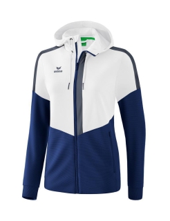 Squad Training Jacket with hood white/new navy/slate grey 40