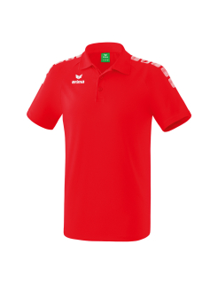 Essential 5-C Poloshirt rot/weiß L