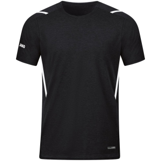 T-Shirt Challenge schwarz meliert/weiß