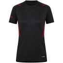 T-Shirt Challenge schwarz meliert/rot