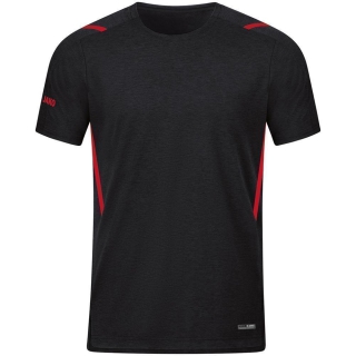 T-shirt Challenge black melange/red L