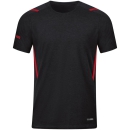 T-Shirt Challenge schwarz meliert/rot XL