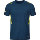 T-Shirt Challenge marine meliert/neongelb 36