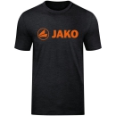 T-Shirt Promo black melange/neon orange S