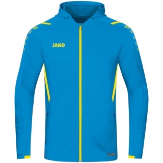 Trainingsjacke Challenge mit Kapuze JAKO blau/neongelb  44