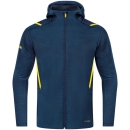 Leisure jacket Challenge with hood seablue melange/neon...