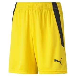 teamLIGA Shorts Jr Cyber Yellow-Puma Black