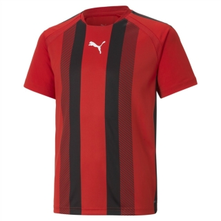 teamLIGA Striped Jersey Jr Puma Red-Puma Black-Puma White