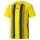 teamLIGA Striped Jersey Jr Cyber Yellow-Puma Black