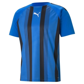 teamLIGA Striped Jersey Electric Blue Lemonade-Puma Black-Puma White