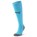 teamLIGA Stutzenstrumpf CORE Blue Atoll-Puma Black