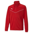 teamRISE 1/4 Zip Top Jr Puma Red-Puma White