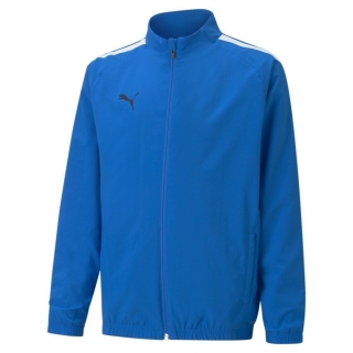 teamLIGA Präsentationsjacke Junior Electric Blue Lemonade-White