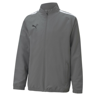 teamLIGA Sideline Jkt Jr Smoked Pearl-Puma White