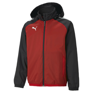 teamLIGA All Weather Jkt Jr Puma Red-Puma Black