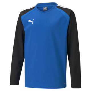 teamLIGA Training Sweat Jr Electric Blue Lemonade-Puma Black