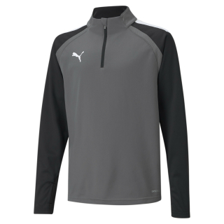 teamLIGA 1/4 Zip Top Jr Smoked Pearl-Puma White