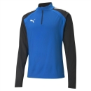 teamLIGA 1/4 Zip Top Electric Blue Lemonade-Puma Black