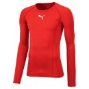 LIGA Baselayer Tee LS Jr Puma Red