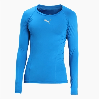 LIGA Baselayer Tee LS Electric Blue Lemonade