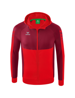 Six Wings Trainingsjacke mit Kapuze rot/bordeaux