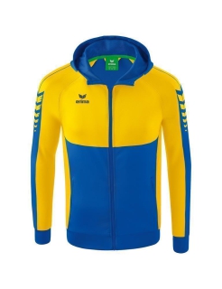 Six Wings Trainingsjacke mit Kapuze new royal/gelb