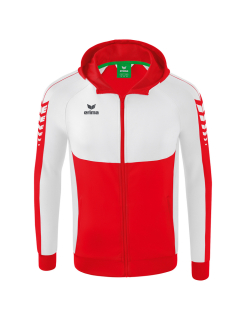 Six Wings Trainingsjacke mit Kapuze rot/weiß