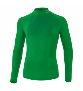 Athletic long sleeve top with stand-up 