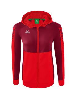 Six Wings Trainingsjacke mit Kapuze rot/bordeaux 40