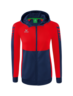 Six Wings Trainingsjacke mit Kapuze new navy/rot 40