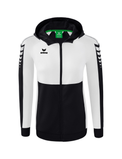 Six Wings Trainingsjacke mit Kapuze schwarz/weiß 40