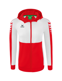 Six Wings Trainingsjacke mit Kapuze rot/weiß 40