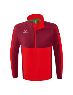 Six Wings Jacke mit abnehmbaren Ärmeln rot/bordeaux XL