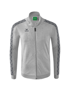 Essential Team Tracktop Jacke hellgrau melange/slate grey 128