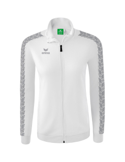 Essential Team Tracktop Jacke weiß/monument grey 40