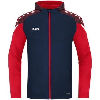 Hooded jacket Performance seablue/red 34